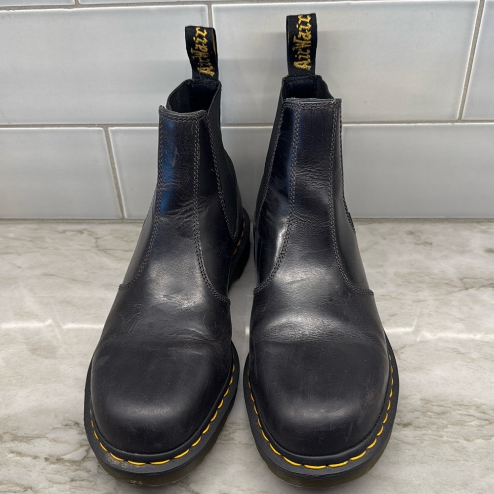 Dr. Martens Black Leather Chelsea Hardy Orleans Boot